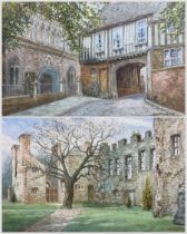 Albert H Findley (British 1880-1975): 'Castle House' and 'Leicester Abbey'