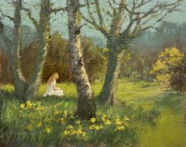 William Burns (British 1923-2010): 'Spring in my Garden'