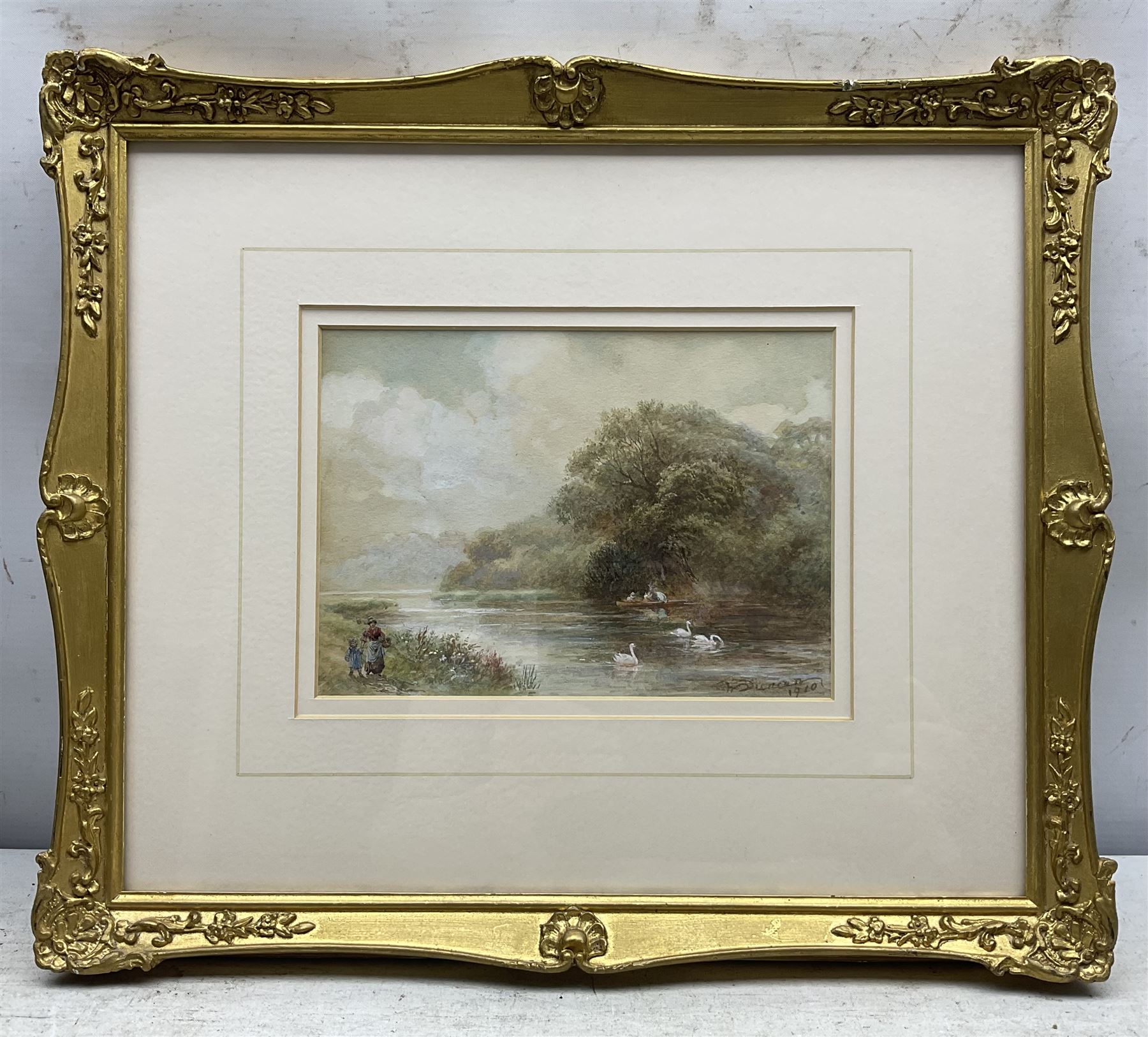 Walter Duncan (British 1848-1932): 'Clevedon Woods on the Thames' and 'The Rush Boat - Pangbourne on - Image 3 of 7