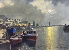 Don Micklethwaite (British 1936-): Whitby Harbour