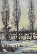 Marie Hartley (Yorkshire 1905-2006): 'Three Poplars in Winter from Owen Bowen's House'