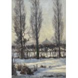 Marie Hartley (Yorkshire 1905-2006): 'Three Poplars in Winter from Owen Bowen's House'