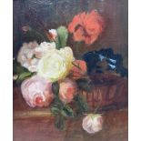 John Richard Townsend (British 1930-): Still Life of Flowers in a Vase