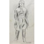 After Dame Laura Knight (Staithes Group 1877-1970): Full Length Portrait of a Cossack