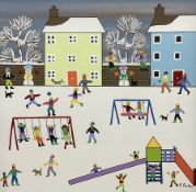 Gordon Barker (British 1960-): Park Games in Winter