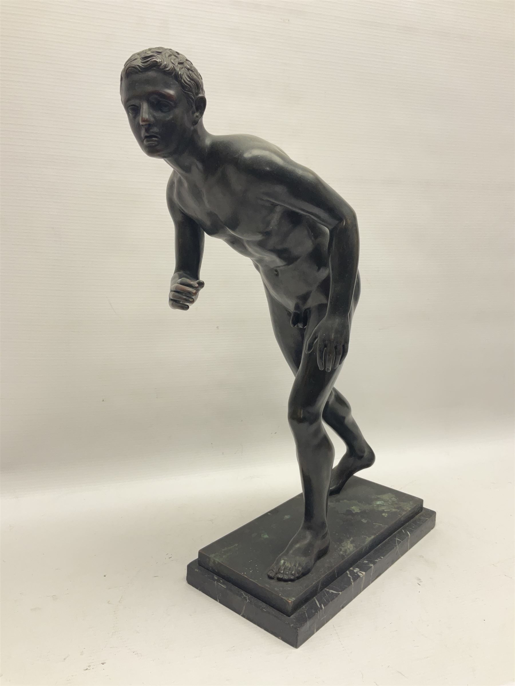 Bronzed figure of a nude male - Bild 2 aus 15