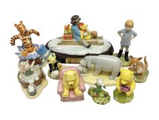 Nine Royal Doulton Winnie the Pooh Collection figures