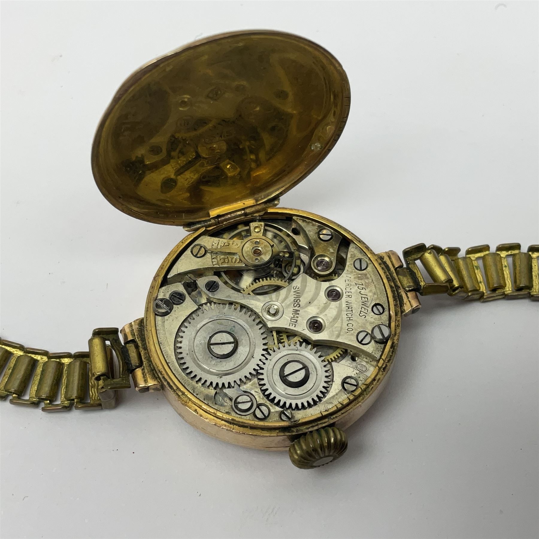 Early 20th century 9ct rose gold manual wind wristwatch - Bild 4 aus 14