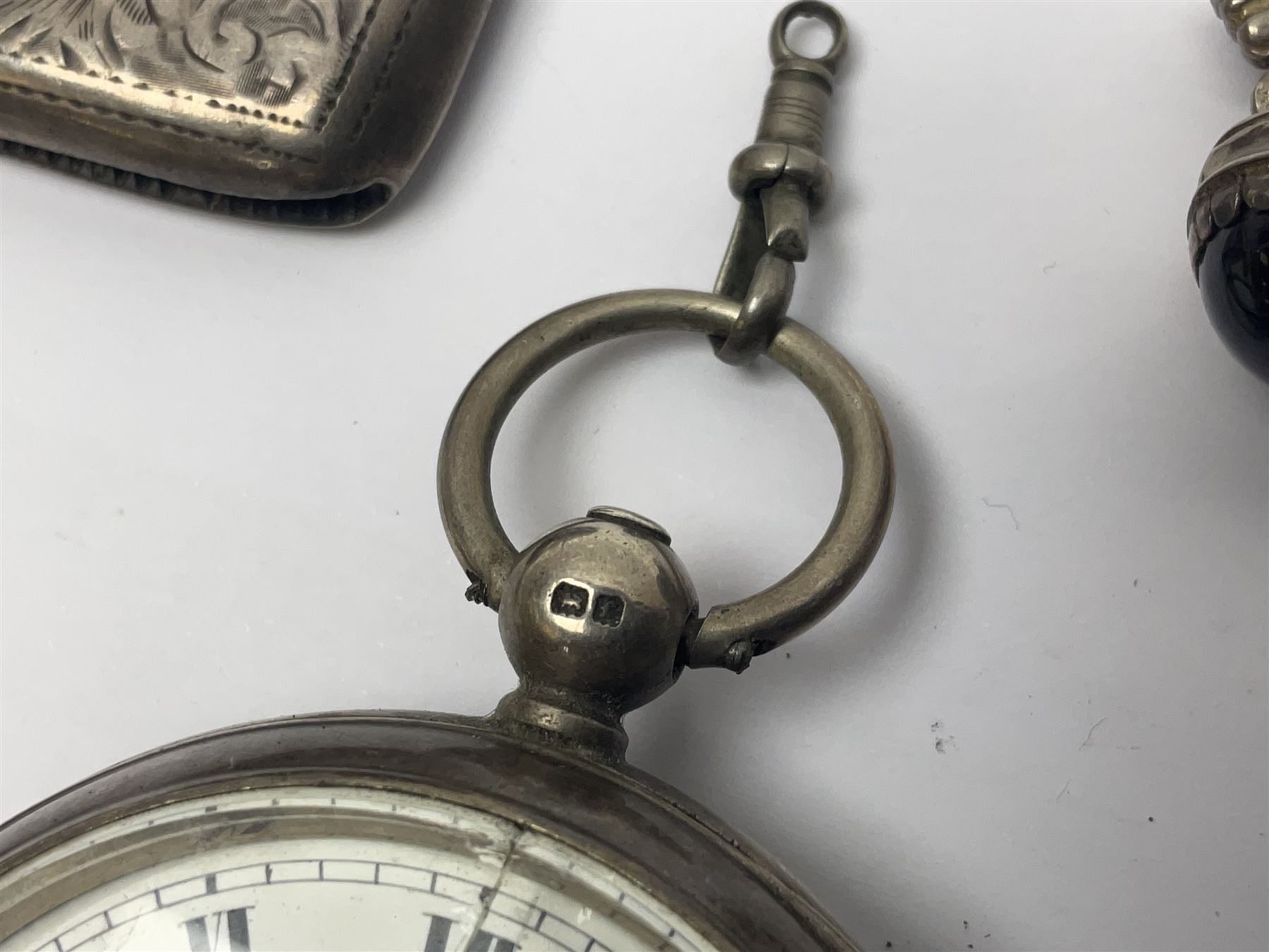 Edwardian silver open faced lever pocket watch - Image 3 of 14