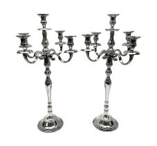 Pair of four branch candelabras