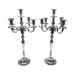 Pair of four branch candelabras