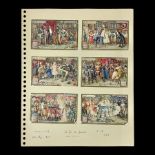 Six original Liebig watercolour illustrations: 'La Fie des Poupiees' 1907