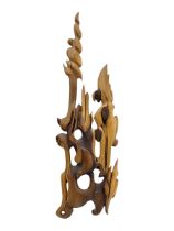 Helen Skelton (British 1933 – 2023): Large abstract wooden wall sculpture