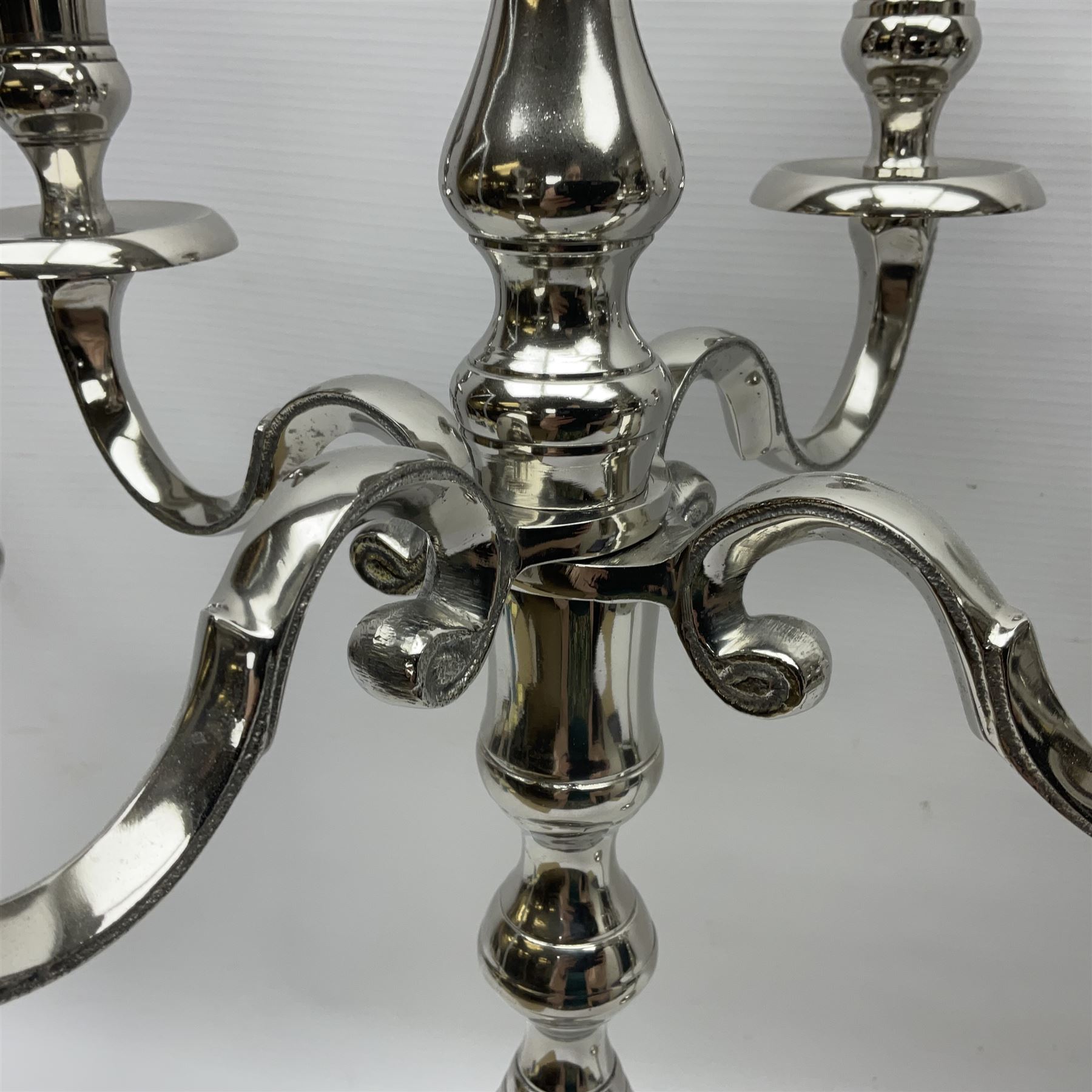 Pair of four branch candelabras - Image 3 of 7