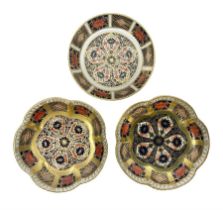 Three Royal Crown Derby 1128 Imari pin dishes