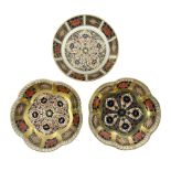 Three Royal Crown Derby 1128 Imari pin dishes