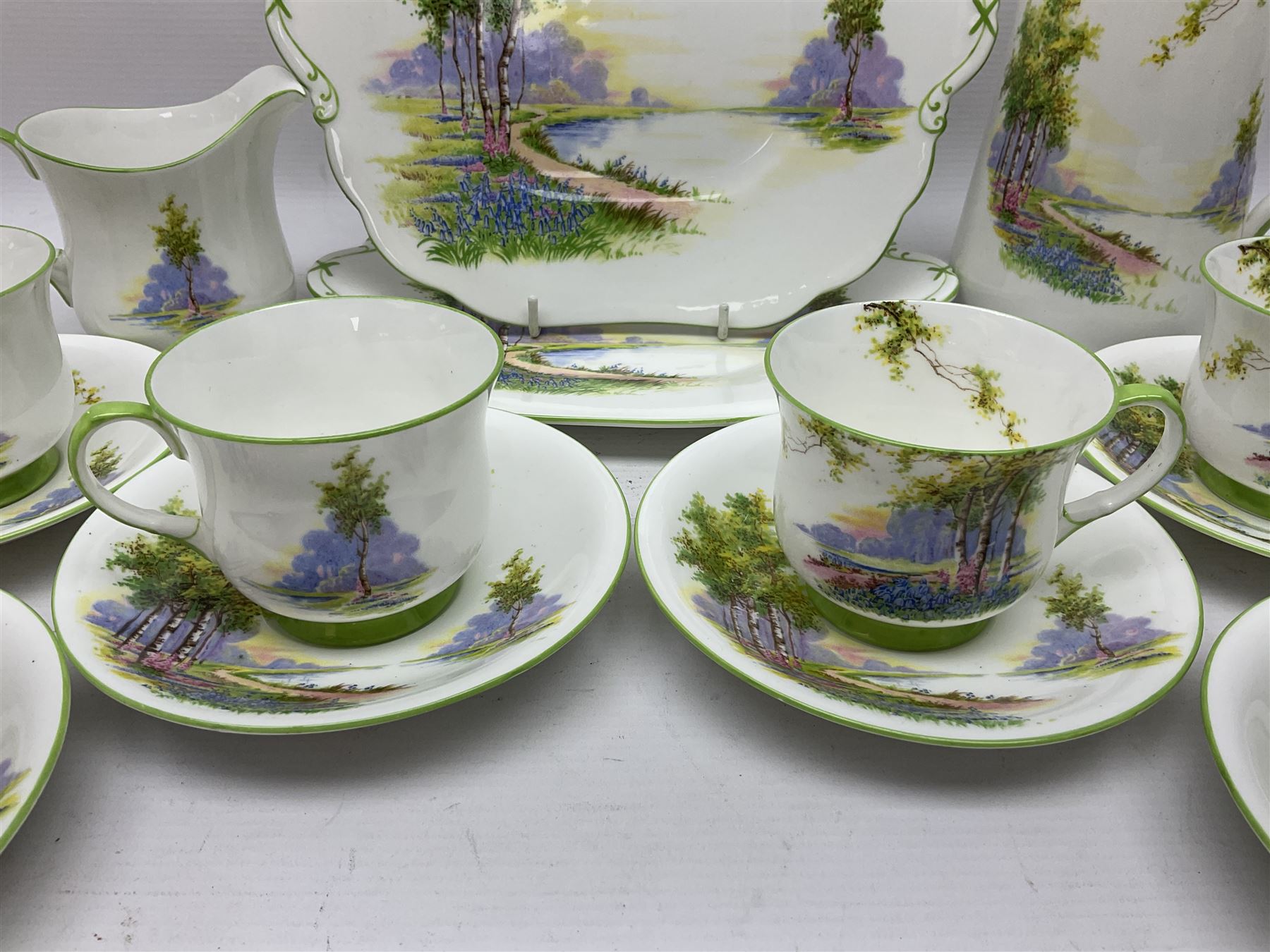 Aynsley Bluebell Time 'As Supplied to the Queen' tea service - Image 4 of 11
