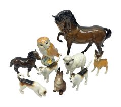 Nine Beswick figures