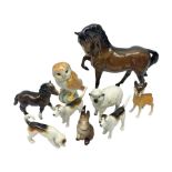 Nine Beswick figures