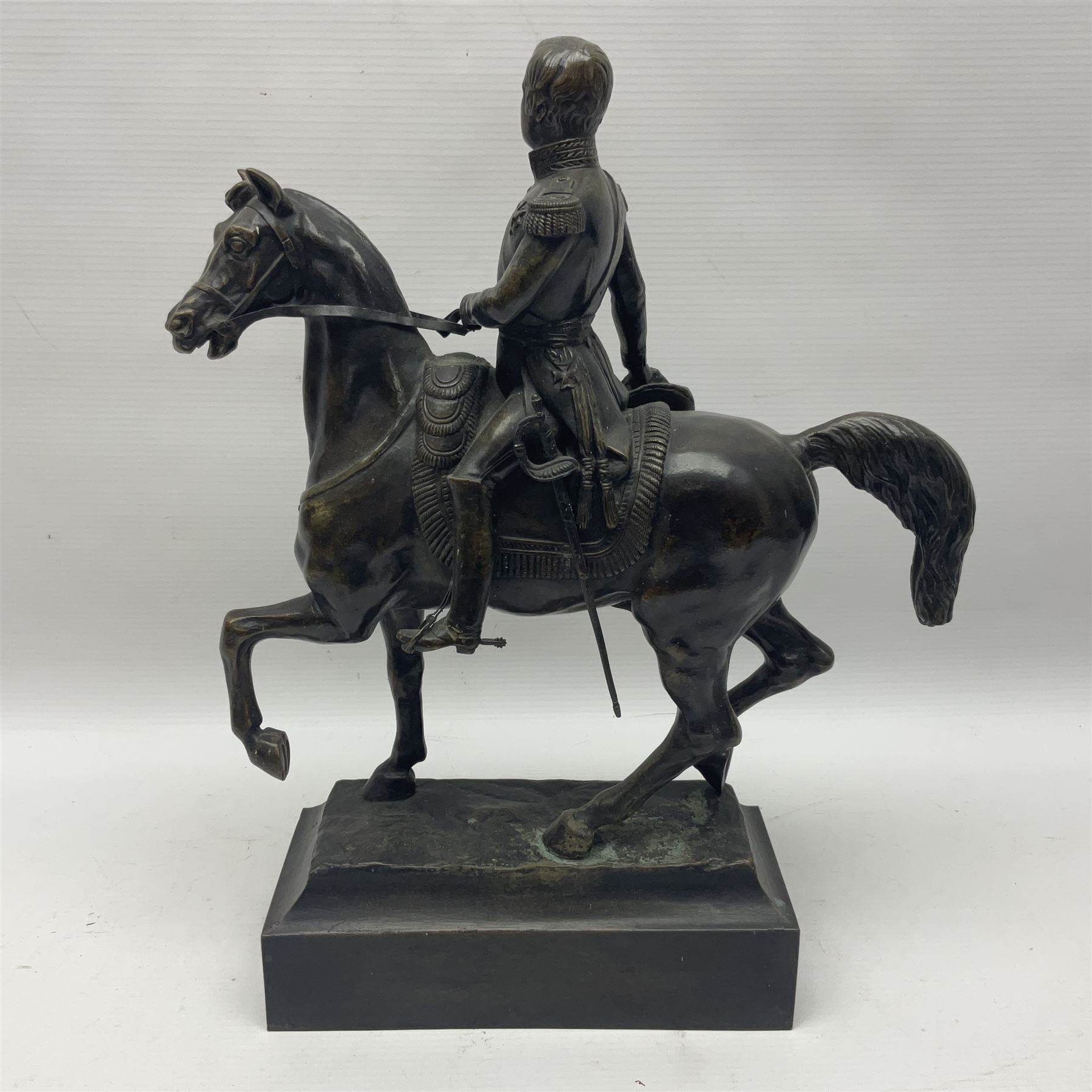 Bronze figurine of Napoleon on horseback upon a rectangular base - Bild 9 aus 13