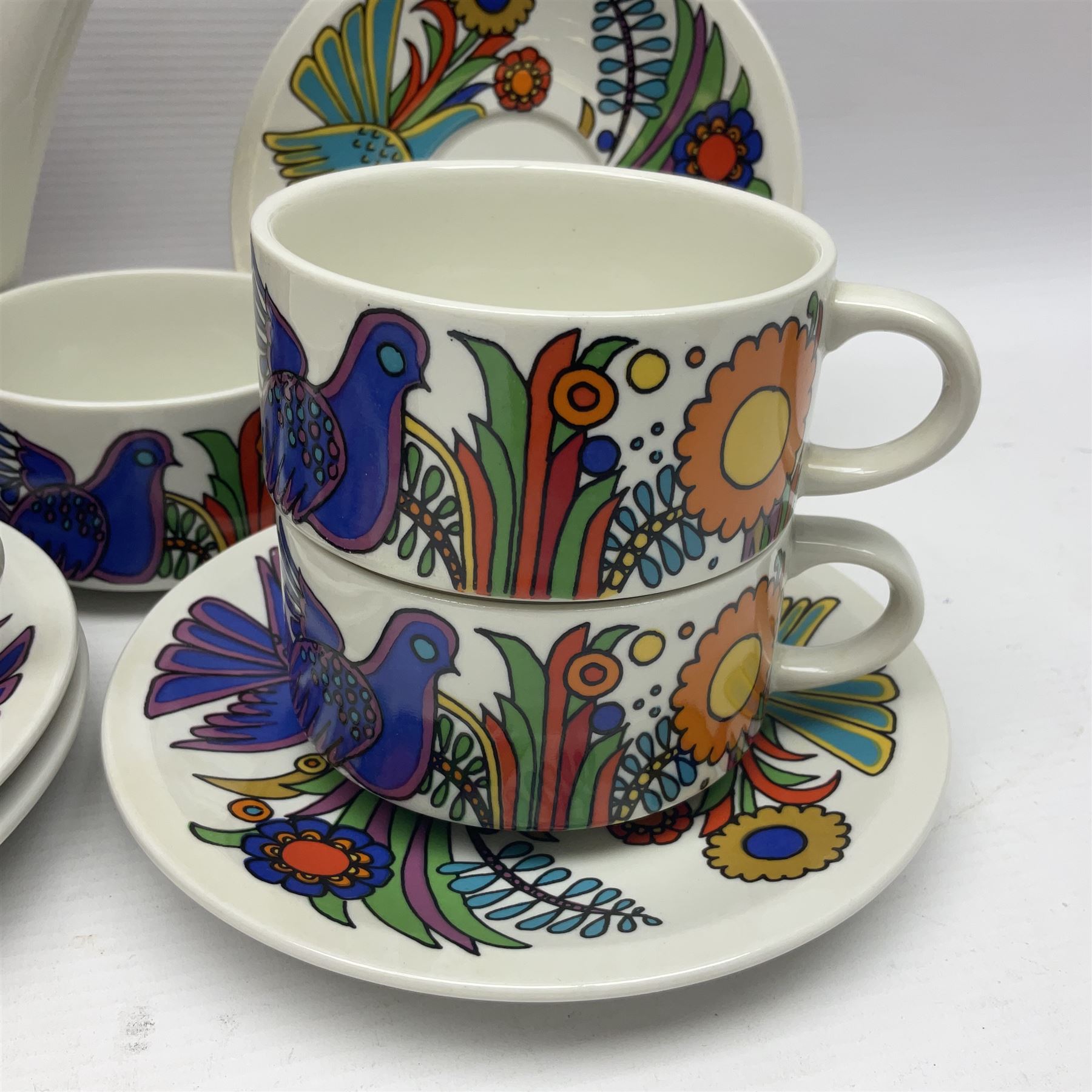 Villeroy & Boch Acapulco pattern coffee set for six - Image 7 of 15