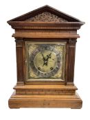Winterhalder & Hofmeier - late 19th century Mahogany 8-day twin train mantle clock