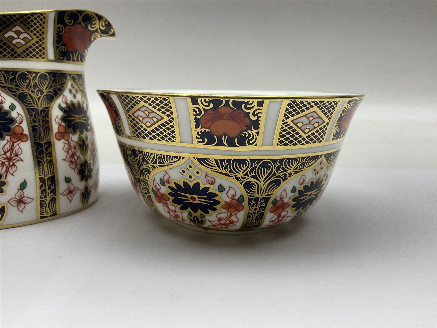 Royal Crown Derby 1128 Imari pattern open sucrier and milk jug - Image 4 of 9