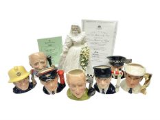 Seven Royal Doulton small character jugs