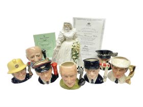 Seven Royal Doulton small character jugs