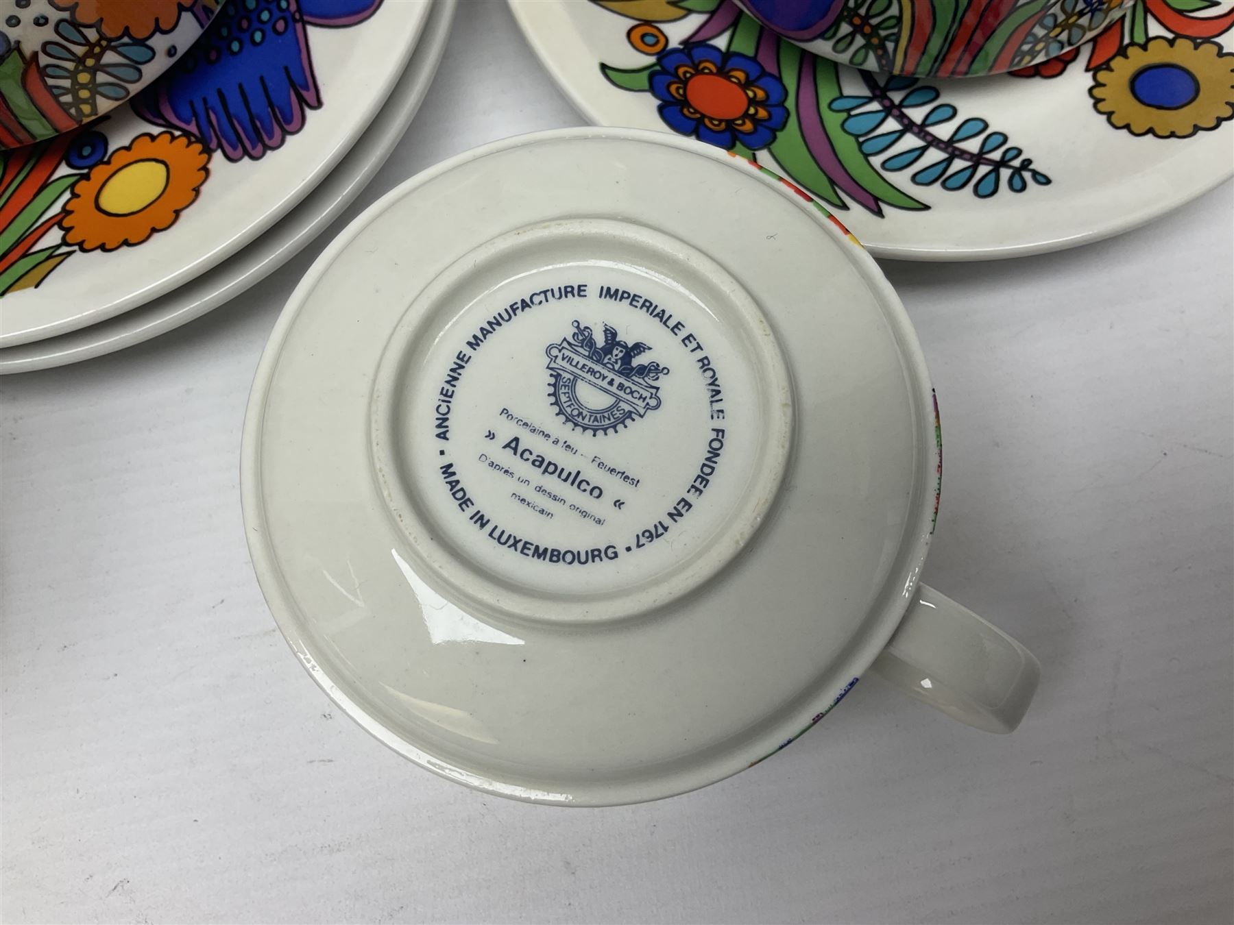 Villeroy & Boch Acapulco pattern coffee set for six - Image 5 of 15