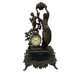 Vincenti and Cie - late 19th century figural clock garniture
