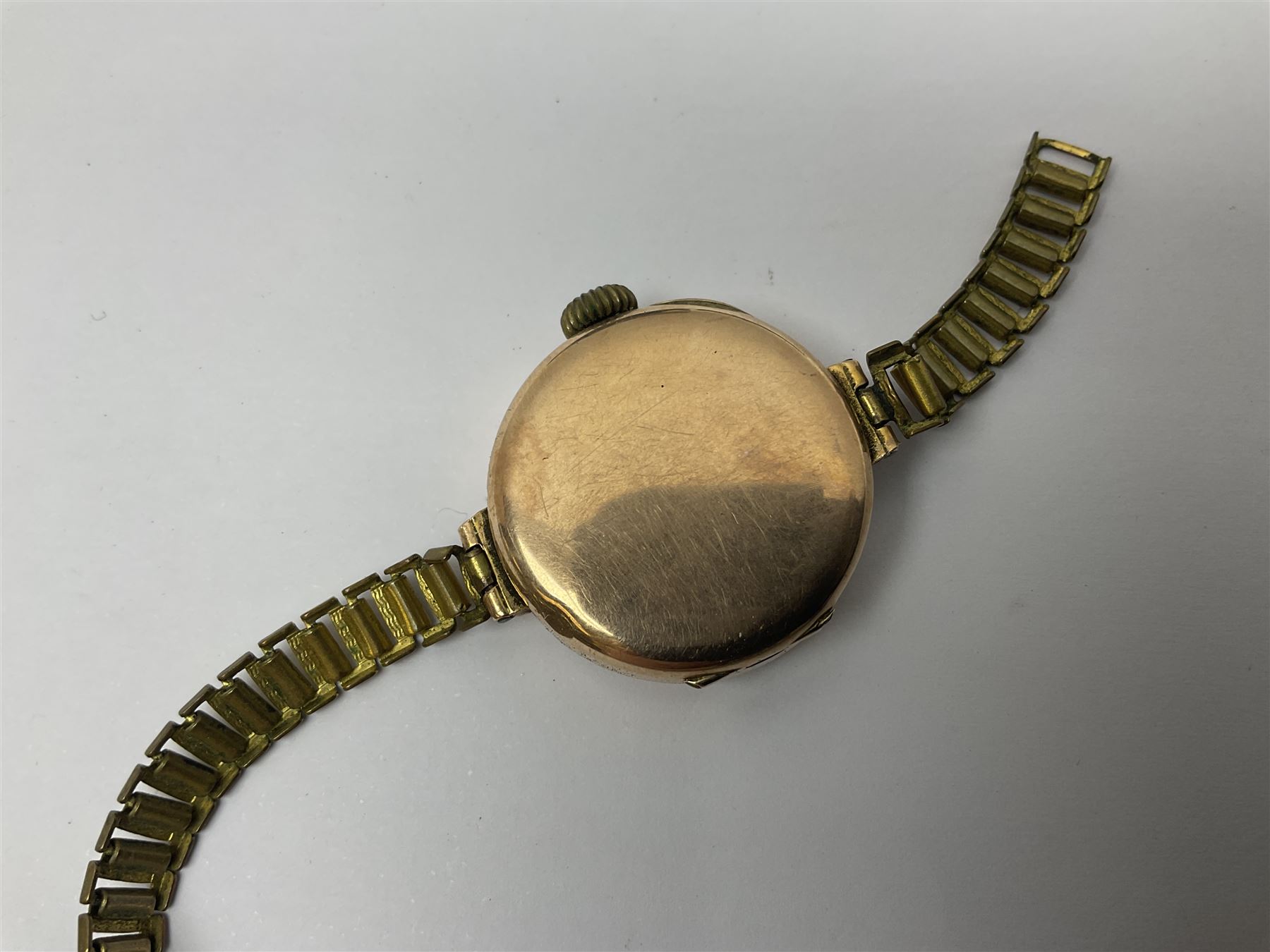 Early 20th century 9ct rose gold manual wind wristwatch - Bild 3 aus 14