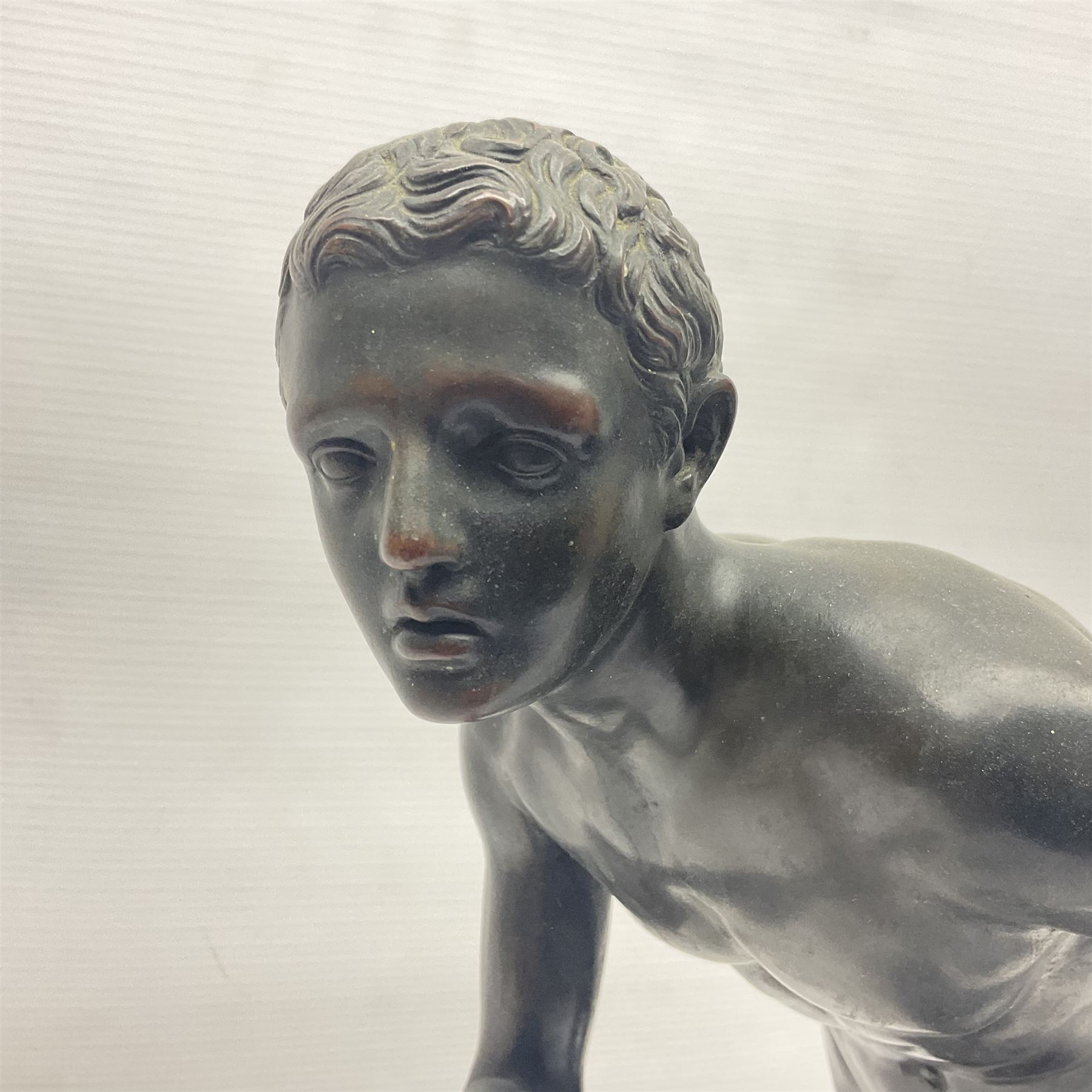 Bronzed figure of a nude male - Bild 3 aus 15