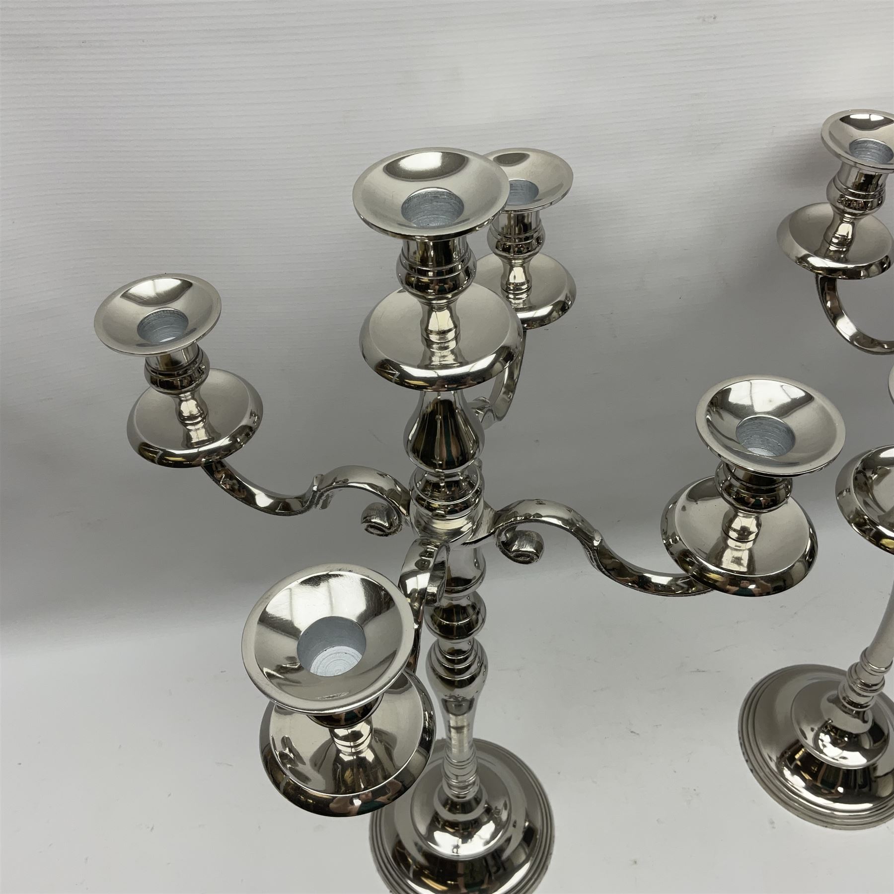 Pair of four branch candelabras - Image 2 of 7