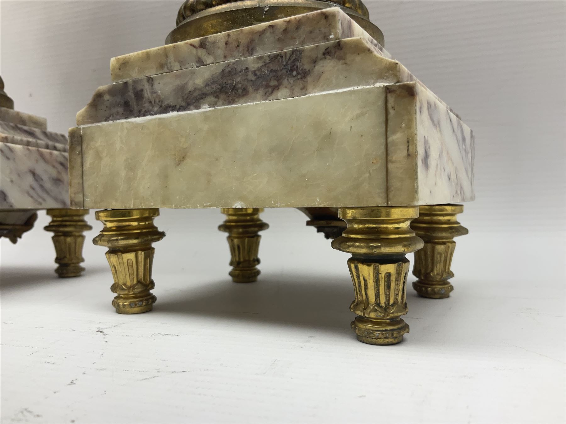 Pair of 19th century gilt metal twin handle urns - Image 26 of 27