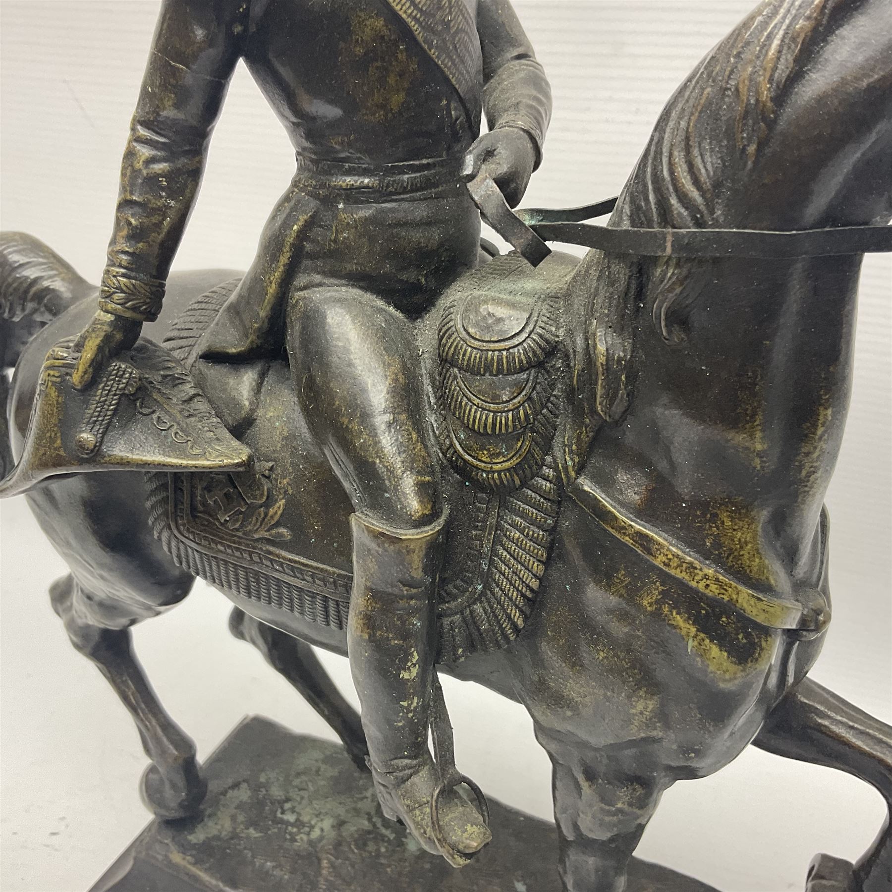 Bronze figurine of Napoleon on horseback upon a rectangular base - Image 3 of 13