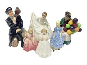 Five Royal Doulton figures