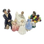 Five Royal Doulton figures