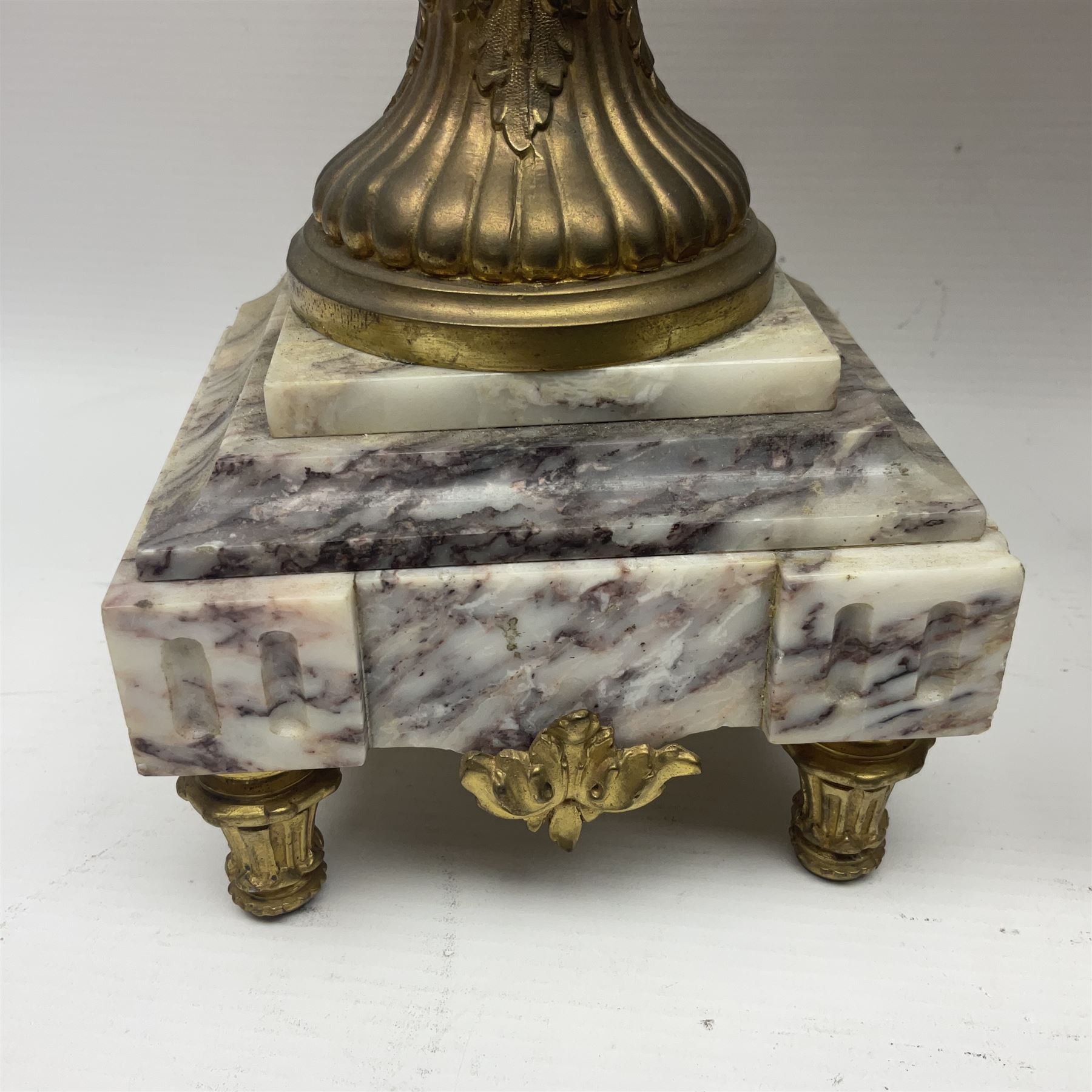 Pair of 19th century gilt metal twin handle urns - Image 10 of 27