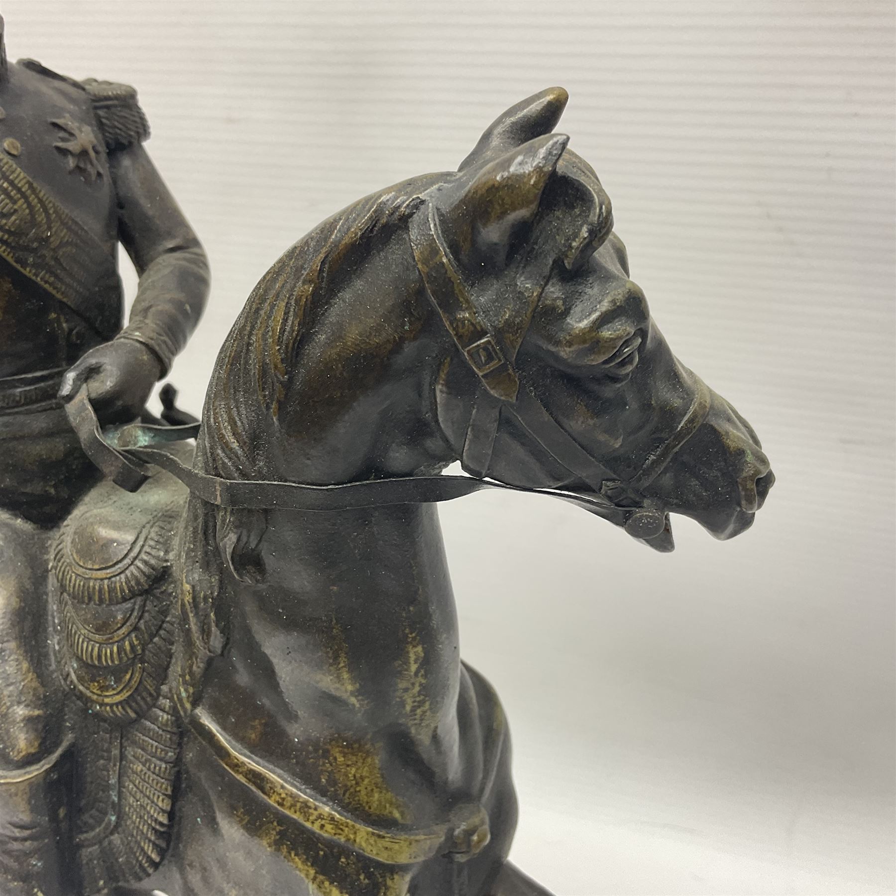 Bronze figurine of Napoleon on horseback upon a rectangular base - Image 2 of 13