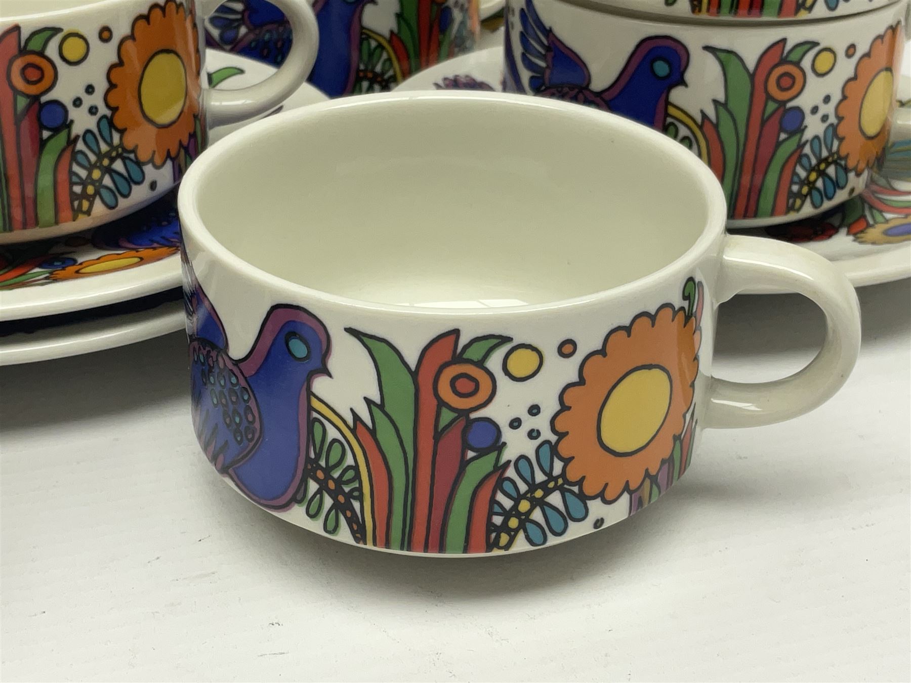 Villeroy & Boch Acapulco pattern coffee set for six - Image 2 of 15