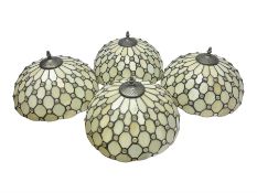 Set of four Tiffany style ceiling light shades