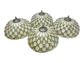 Set of four Tiffany style ceiling light shades