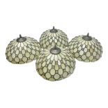 Set of four Tiffany style ceiling light shades