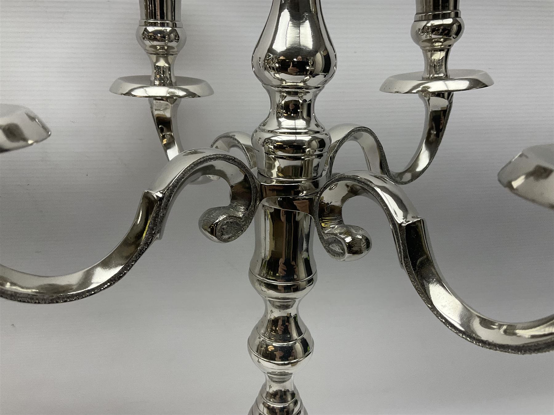 Pair of four branch candelabras - Image 6 of 7