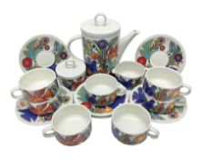 Villeroy & Boch Acapulco pattern coffee set for six