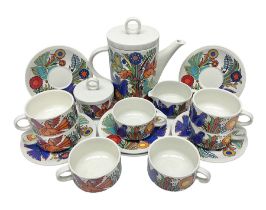 Villeroy & Boch Acapulco pattern coffee set for six