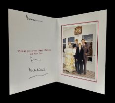 1997 Royal Christmas card with gilt embossed Prince of Wales crest to cover