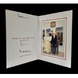 1997 Royal Christmas card with gilt embossed Prince of Wales crest to cover