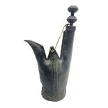 18th/19th century leather water vessel of tapering form